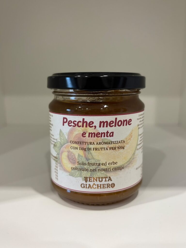 Confettura pesche, melone e menta